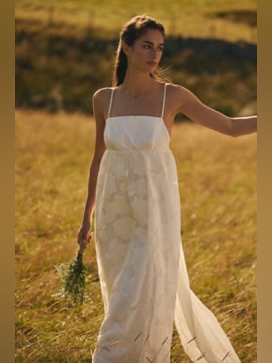 BHLDN Dresses & Skirts - White Spaghetti-Strap Maxi Dress